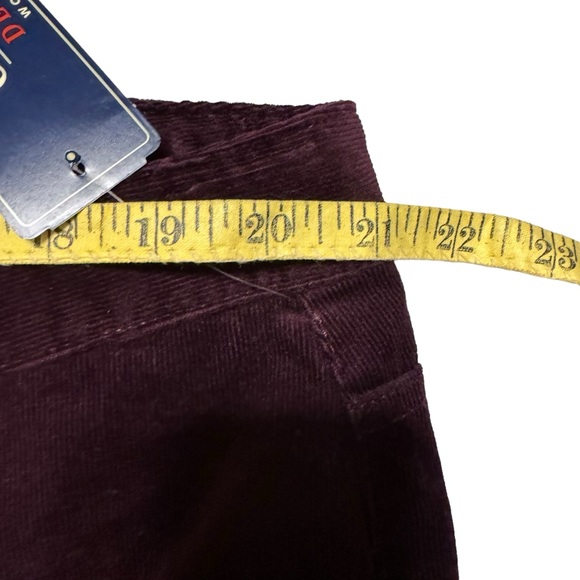 Chaps Denim Plum Women's Slimming Fit Short Length Corduroy Pants Size 20W NWT - Picture 6 of 11